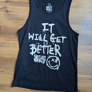 NWOT Black SmileyWorld Graphic Tank Top